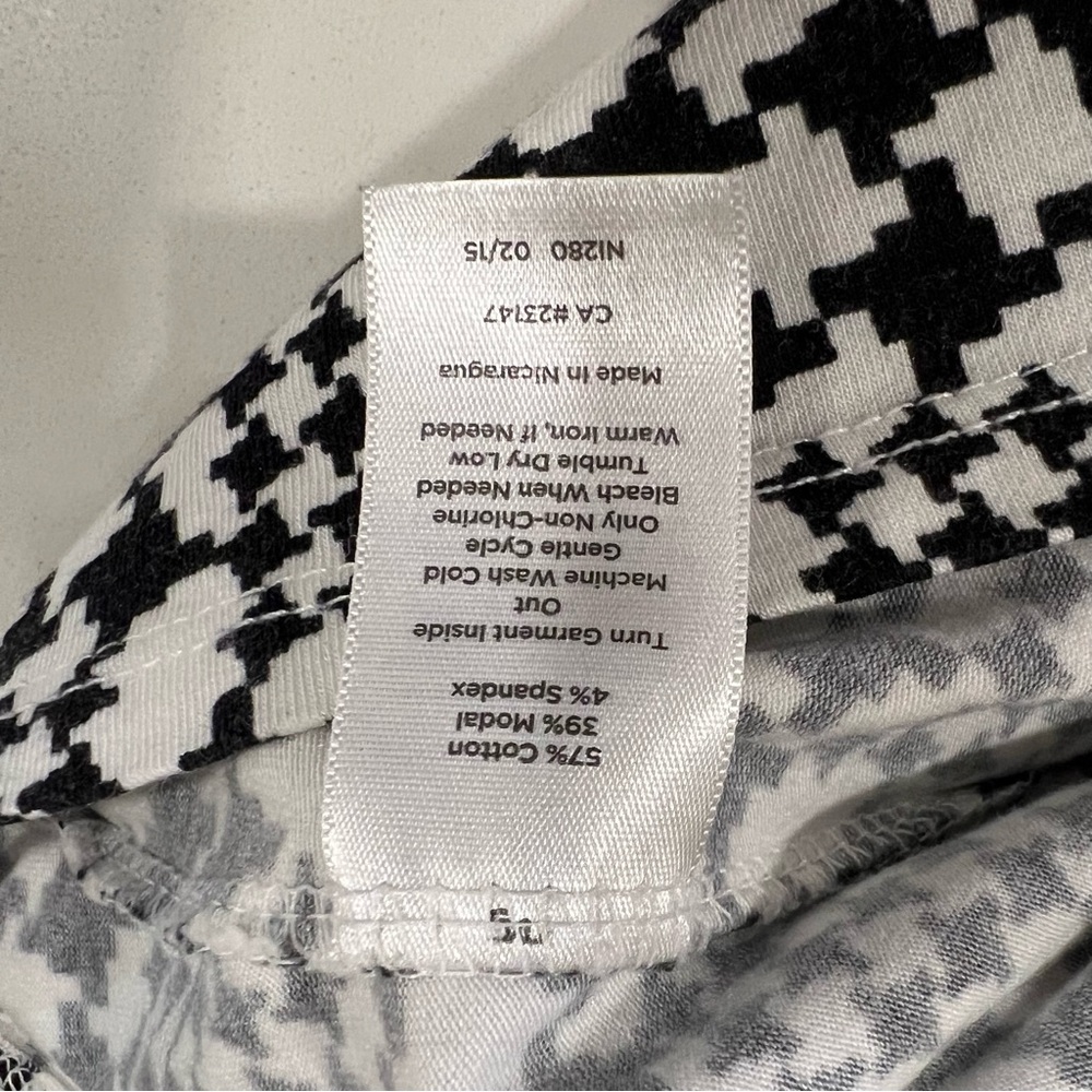 Talbots women's houndstooth style print faux wrap‎ 3/4 sleeve blouse size 1x - Picture 10 of 13